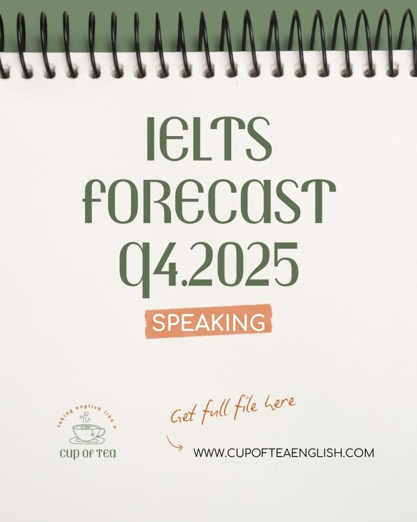 ielts forecast quarter 4 2025 october november december speaking test